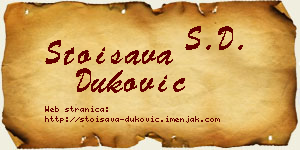 Stoisava Duković vizit kartica